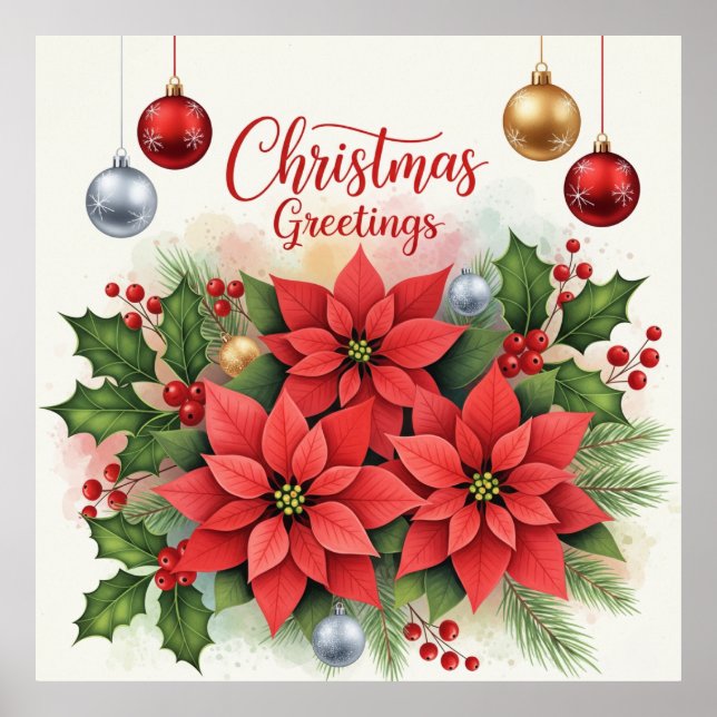 Poster Cartões de natal, Festivos (Frente)