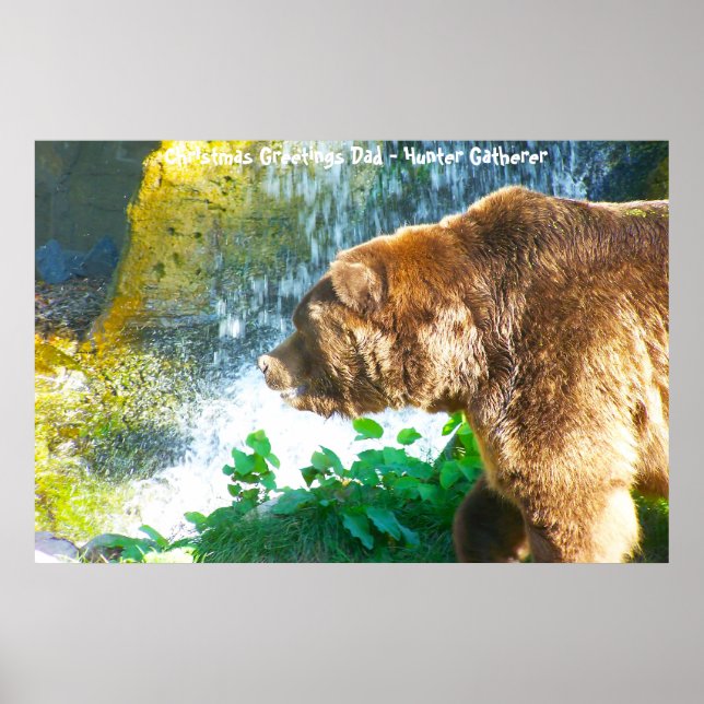 Poster Cartões de natal Pai Hunter Gatherer (Frente)