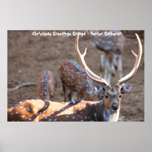 Poster Cartões de natal Vovô Hunter Gatherer