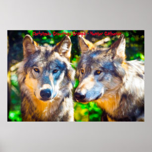 Poster Cartões de natal Vovô Hunter Gatherer