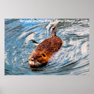 Poster Cartões de natal Vovô Hunter Gatherer