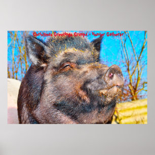 Poster Cartões de natal Vovô Hunter Gatherer