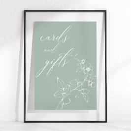 Poster Cartões de Presente de Chá de Bebê Floral Atempora
