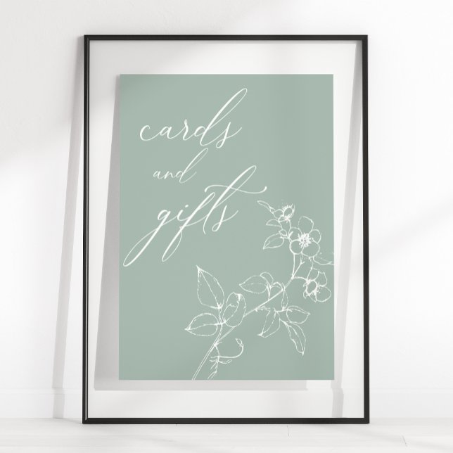 Poster Cartões de Presente de Chá de Bebê Floral Atempora (Criador carregado)
