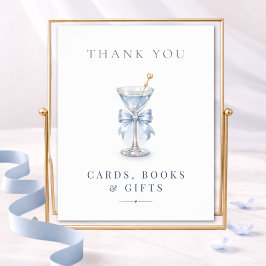 Poster Cartões de Presente de Chás de Bebê Menino Blue Ti