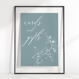 Poster Cartões de Presentes de Chás de Bebê Florais Atemp