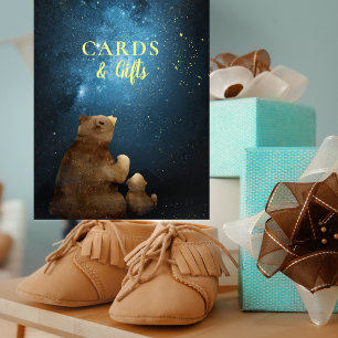 Poster Cartões de Presentes Ursinho Fofo Brilho Estrela P