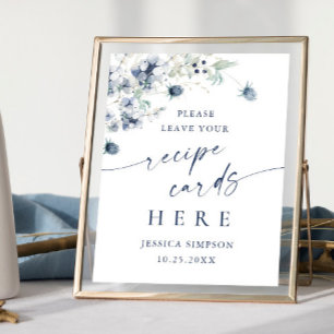 Poster Cartões de recebimento de folhagem de inverno eleg