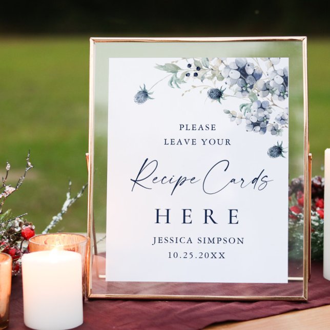 Poster Cartões de recebimento de folhagem de inverno eleg (Criador carregado)