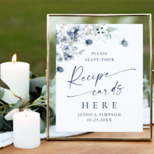 Poster Cartões de recebimento de folhagem de inverno eleg