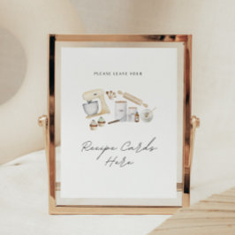 Poster Cartões de receita - Sinal de estoque o Chá de pan