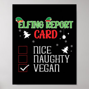 Poster Cartões de Relatório Vegan Bastante Bastante Corre