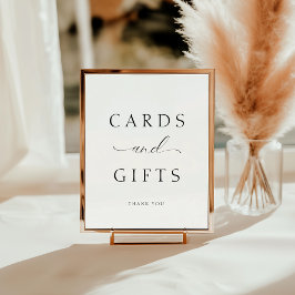 Poster Cartões de Script Elegantes e Mesa de Casamento de