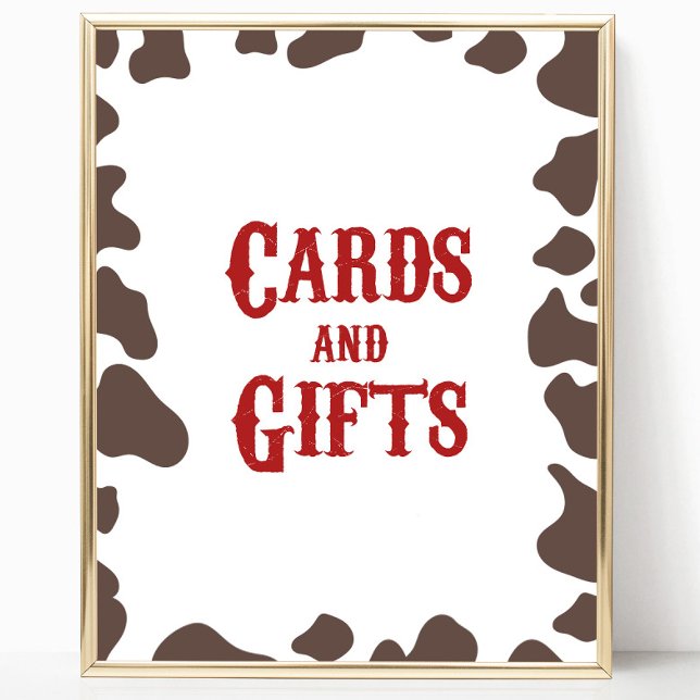 Poster Cartões do Cowboy Rodeo Ocidental e Sinal do Parti (Criador carregado)