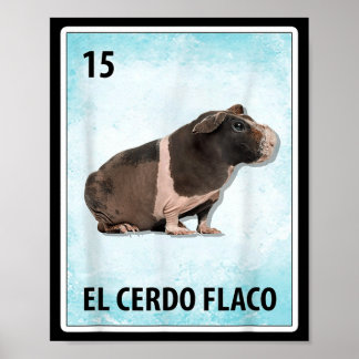 Poster Cartões do Porco Magro Mexicano El Cerdo Flaco