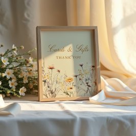 Poster Cartões e Chá de panela de presentes Obrigado