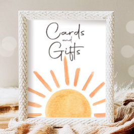 Poster Cartões e presentes Boho Pequeno Partido Sol