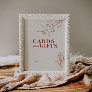 Poster Cartões e presentes Boho Sinal de Casamento