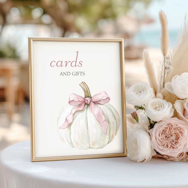 Poster Cartões e presentes brancos de Arco rosa-abóbora (Criador carregado)