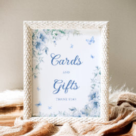 Poster Cartões e presentes brancos e amarelos elegantes