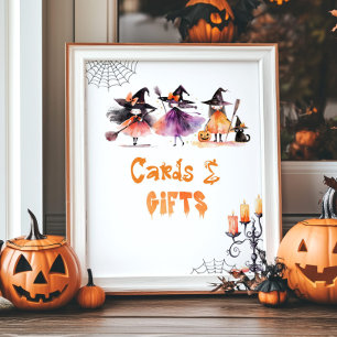 Poster Cartões e presentes bruxas bonitas do Halloween An