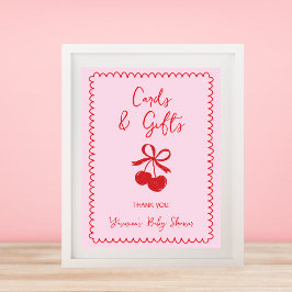 Poster Cartões e presentes Chá de fraldas desenhado para 