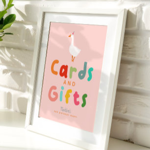 Poster Cartões e Presentes de Aniversário Rosa Silly Goos