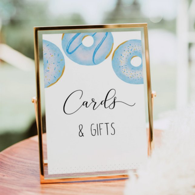 Poster Cartões e presentes de bebê de rosquinha azul (Criador carregado)