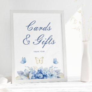 Poster Cartões e presentes de borboleta azul