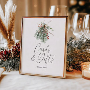 Poster Cartões e presentes de casamento botânicos de inve