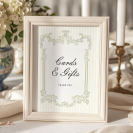 Poster Cartões e Presentes de Casamento com Moldura Ornat