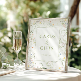 Poster Cartões e Presentes de Casamento de Jardim Floral