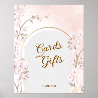 Poster Cartões e Presentes de Casamento Elegantes com Flo