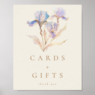 Poster Cartões e Presentes de Casamento Florais de Íris E