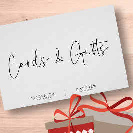 Poster Cartões e presentes de casamento simples e minimal