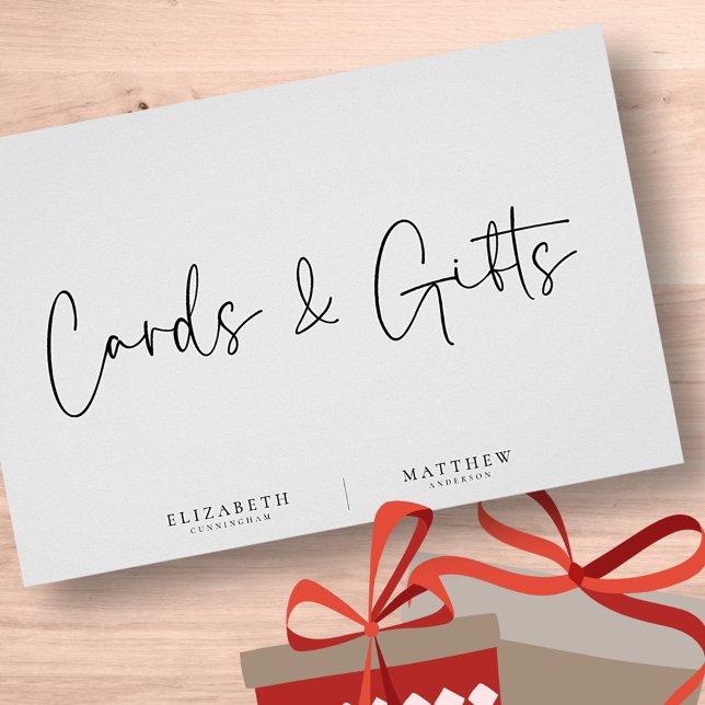 Poster Cartões e presentes de casamento simples e minimal (Criador carregado)