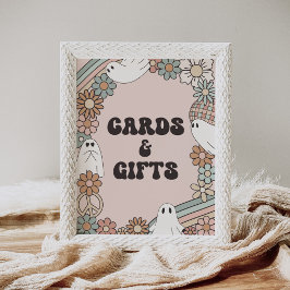 Poster Cartões e presentes de Chá de fraldas de Boo Hallo