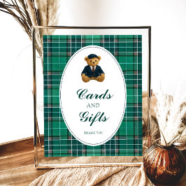 Poster Cartões e presentes de Chá de fraldas de Urso de L