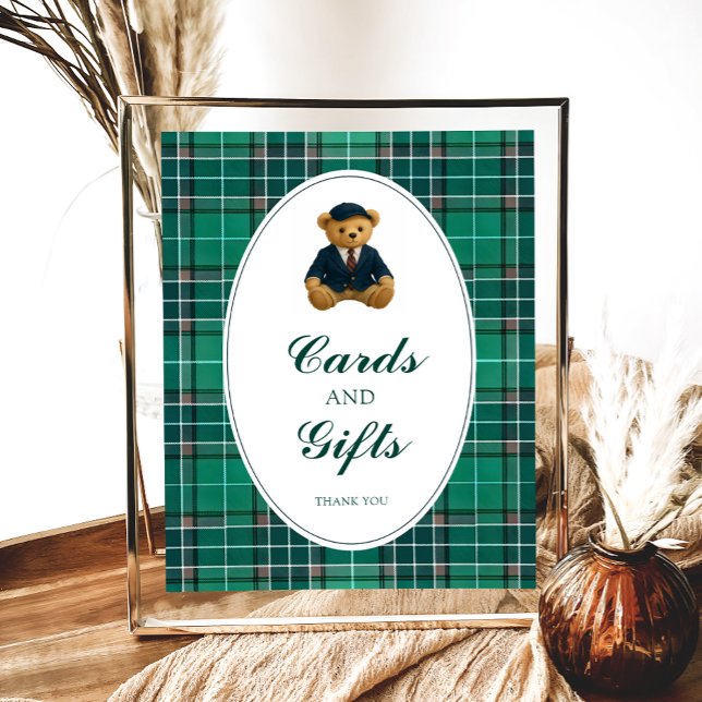 Poster Cartões e presentes de Chá de fraldas de Urso de L (Criador carregado)