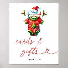 Poster Cartões e presentes de Chá de fraldas Holly Christ