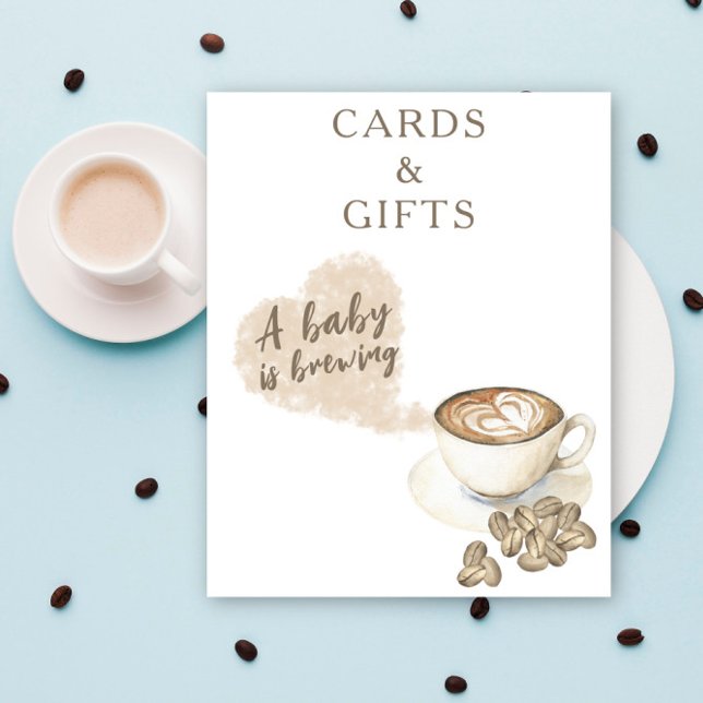 Poster Cartões e presentes de chá de fraldas para café (Criador carregado)