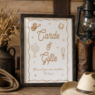 Poster Cartões e Presentes de Chá de Noiva Western