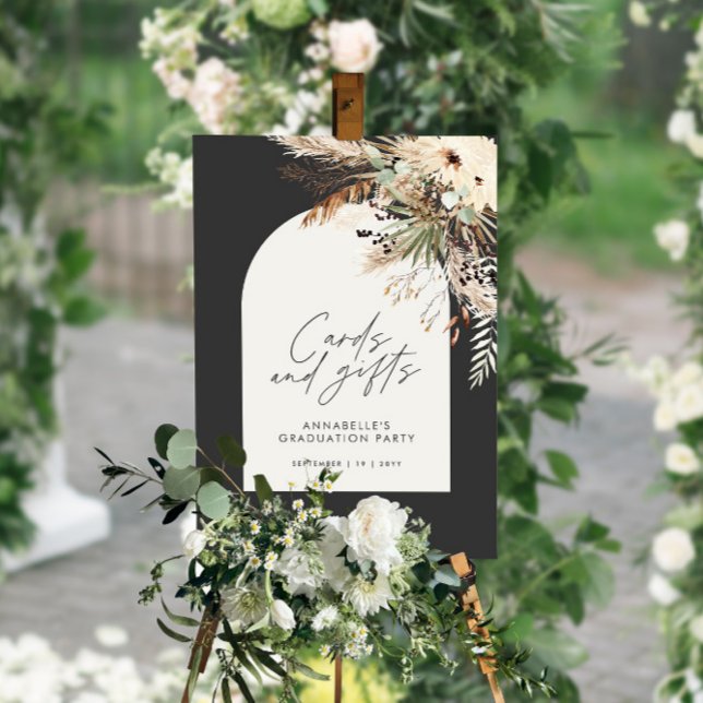 Poster Cartões e presentes de chá de panela com pampas pr (Criador carregado)