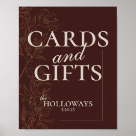 Poster Cartões e presentes de Chá de panela de Casamento