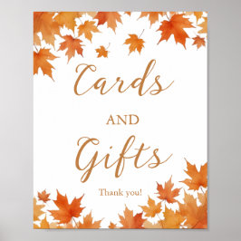 Poster Cartões e presentes de Chá de panela de queda