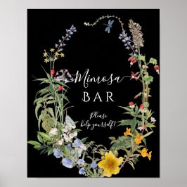 Poster Cartões e Presentes de Coroa Floral Boho Chic de F