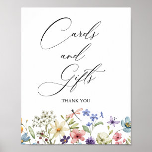 Poster Cartões e presentes de flores flóricas modernas