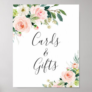 Poster Cartões e Presentes de Flores Rosa Cor-de-rosa Cas