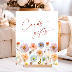 Poster Cartões e presentes de flores silvestres boêmicas 