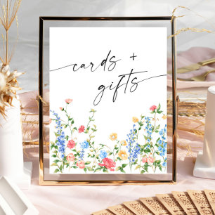 Poster Cartões e presentes de flores silvestres boêmicas 